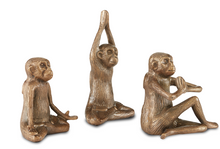 Load image into Gallery viewer, Zen Brass Monkey Set of Three
