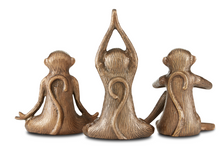 Load image into Gallery viewer, Zen Brass Monkey Set of Three