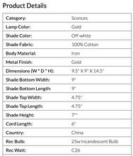 Load image into Gallery viewer, Left Bank Sconce- Set of 2