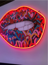 Load image into Gallery viewer, Wall Painting (LED Neon) - Lips
