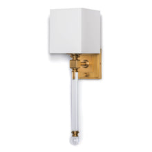 Load image into Gallery viewer, Crystal Tail Sconce - Natural Brass
