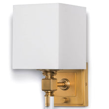 Load image into Gallery viewer, Crystal Tail Sconce - Natural Brass

