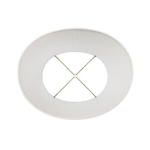 Load image into Gallery viewer, Hardback Oval Linen Shade: 16&quot;X12&quot;T, 18&quot;X14&quot;B, 12&quot;SH / Linen / Off White
