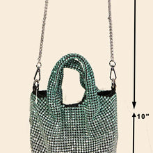 Load image into Gallery viewer, Rhinestone Studded Handbag - Green Ombre
