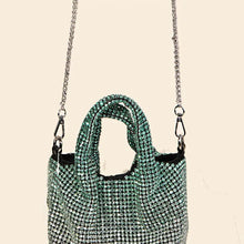 Load image into Gallery viewer, Rhinestone Studded Handbag - Green Ombre

