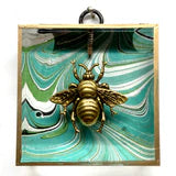 Museum Bee - Grande Bee on Marble Paper