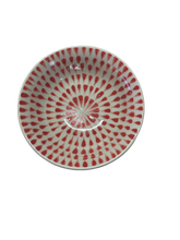 Load image into Gallery viewer, Small Round Vintage Hand Painted Bowl - Red Tear Drop
