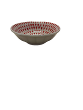 Load image into Gallery viewer, Small Round Vintage Hand Painted Bowl - Red Tear Drop

