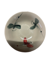 Load image into Gallery viewer, Small Round Vintage Hand Painted Bowl - Dragon Fly
