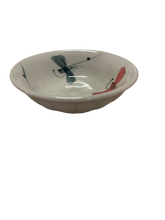 Load image into Gallery viewer, Small Round Vintage Hand Painted Bowl - Dragon Fly
