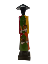 Load image into Gallery viewer, Traditional Vietnam Dolls - Red, Green and Yellow with fish
