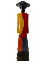 Load image into Gallery viewer, Traditional Vietnam Dolls - Red, Green and Yellow with fish
