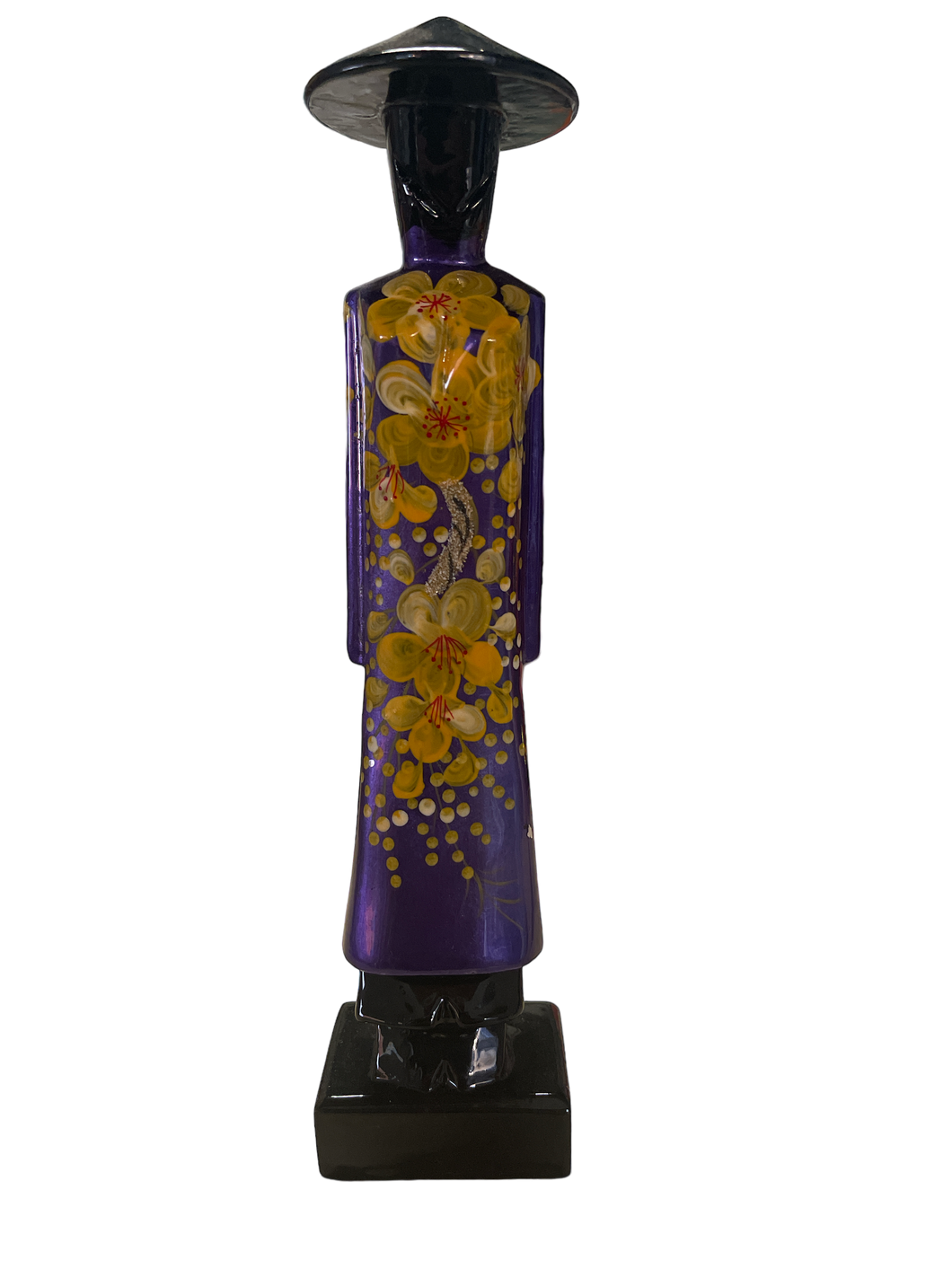 Traditional Vietnam Dolls - Purple with Yellow Flowers