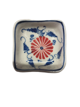 Load image into Gallery viewer, Small Square Vintage Hand Painted Bowl - Red &amp; Blue
