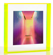Load image into Gallery viewer, Float Frame with magnetic photo holder 4x6 - Neon Yellow

