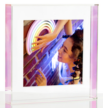 Load image into Gallery viewer, Float Frame with magnetic photo holder 8x8 - Rainbow
