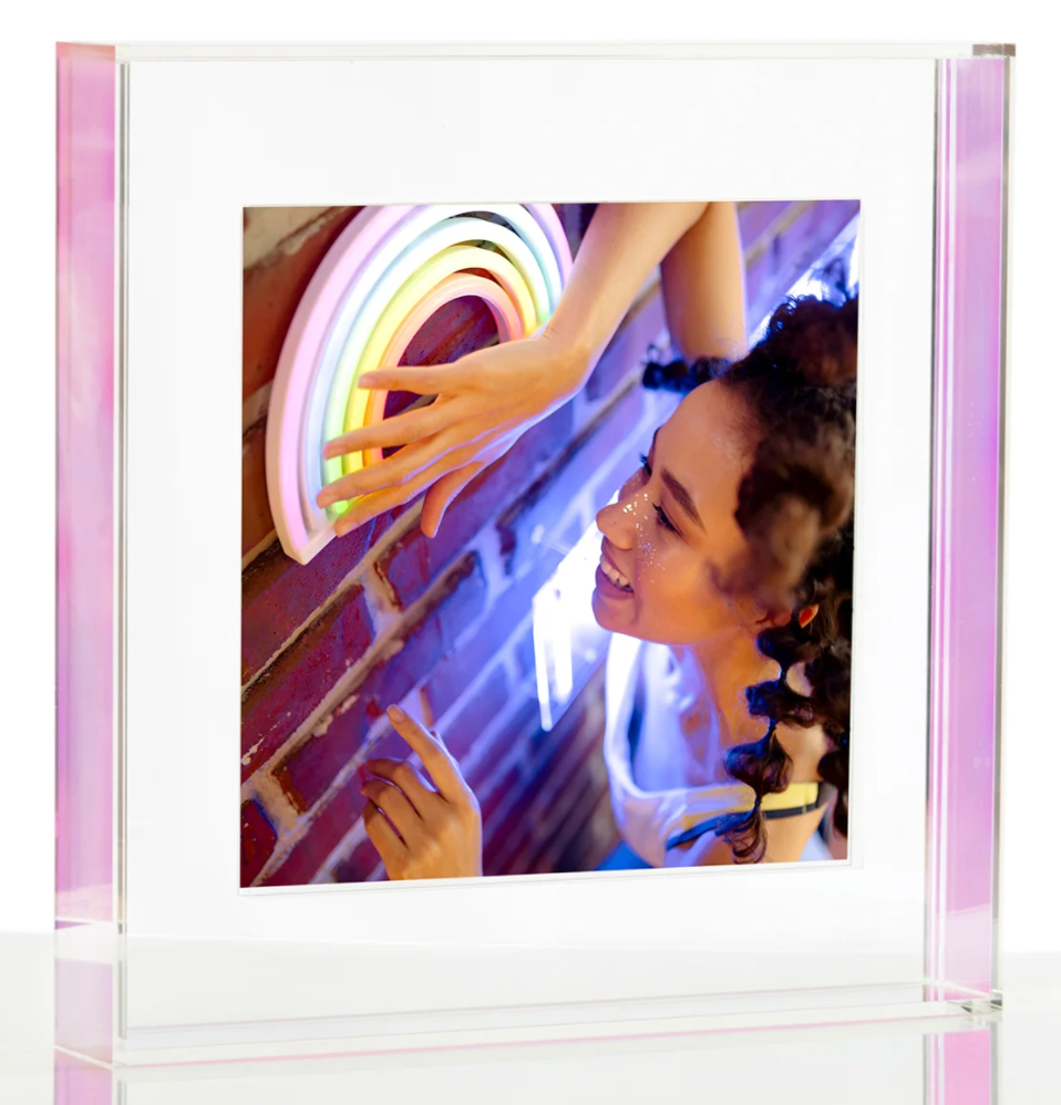 Float Frame with magnetic photo holder 8x8 - Rainbow