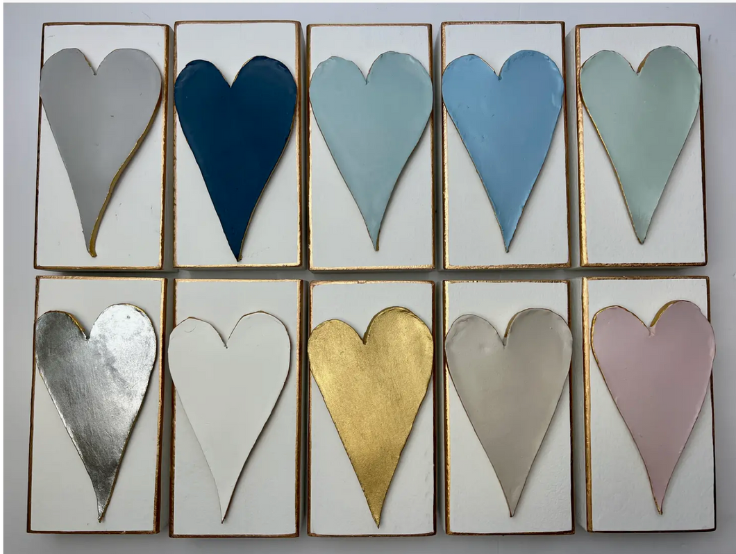 Clay Heart - Gold - 4x7