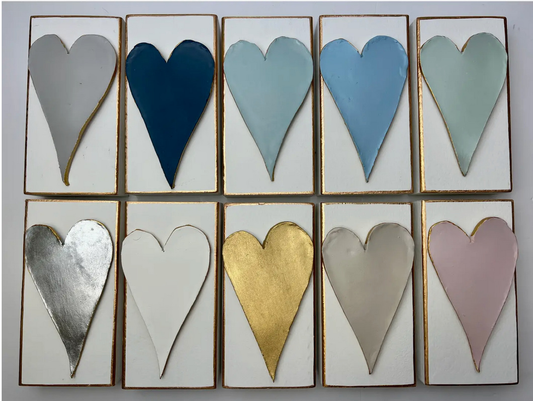 Clay Heart - Silver - 4x7