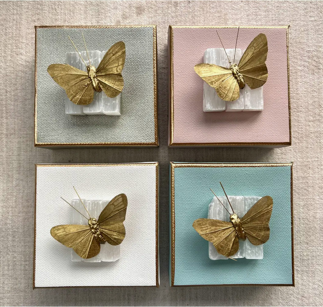 Butterfly Crystal Art - White - 4x4
