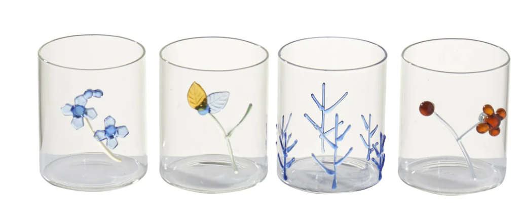 Flower Cocktail Glass Set - set of 4