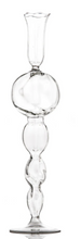 Load image into Gallery viewer, Clear Glass Ball Candlestick

