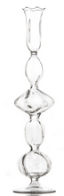 Load image into Gallery viewer, Clear Glass Flat Ball Candlestick
