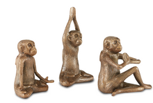 Load image into Gallery viewer, Zen Brass Monkey Set of Three
