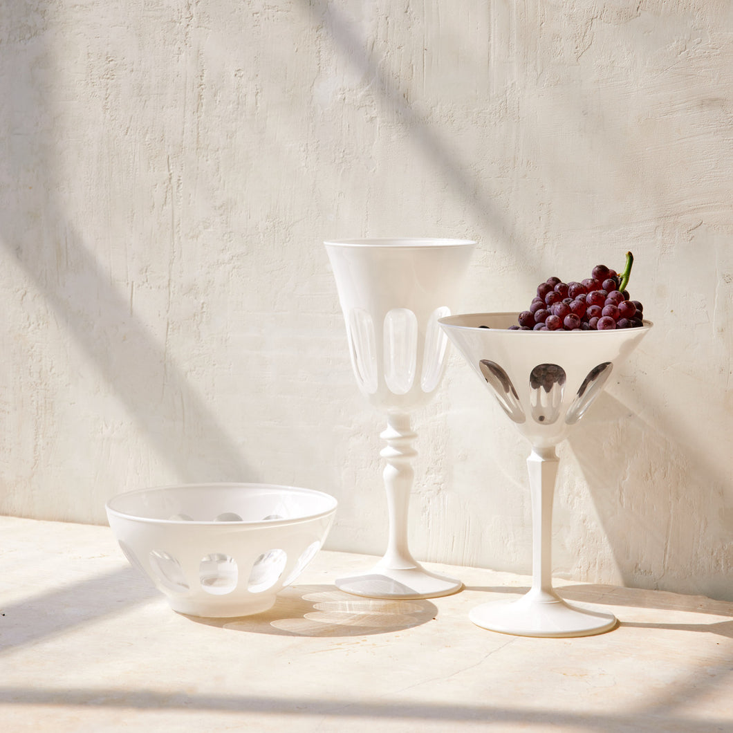 Rialto Glass Bowl chalk