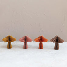 Load image into Gallery viewer, Paper Folding Mushroom Ornament - Orange/5&quot;
