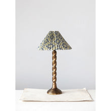 Load image into Gallery viewer, Metal Candlestick Table Lamp w/Ikat shade
