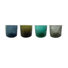 Load image into Gallery viewer, Hand-Blown Etched Drinking Glass/Votive - Navy Blue
