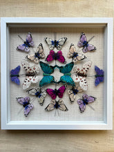Load image into Gallery viewer, Butterfly shadow box art: Multi Color Butterflies
