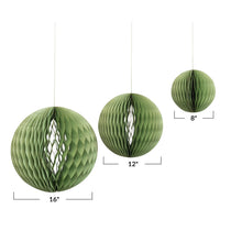 Load image into Gallery viewer, Set of 3 Paper Folding Ball Ornament - Mint
