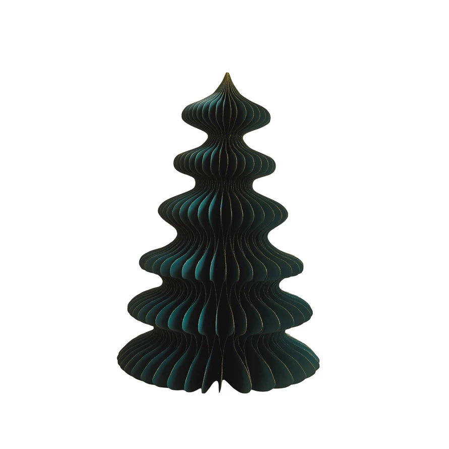 Paper Folding Tree w/Gold Glitter - Teal/26