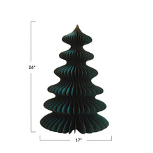 Load image into Gallery viewer, Paper Folding Tree w/Gold Glitter - Teal/26&quot;
