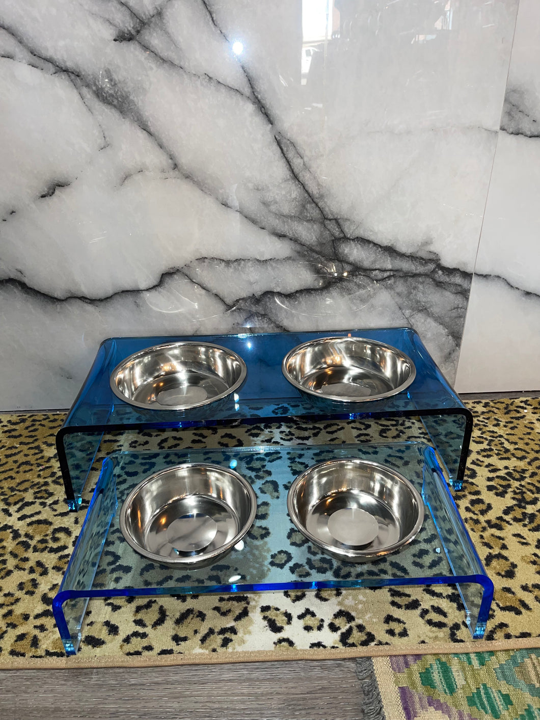 Dog Feeder - Blue