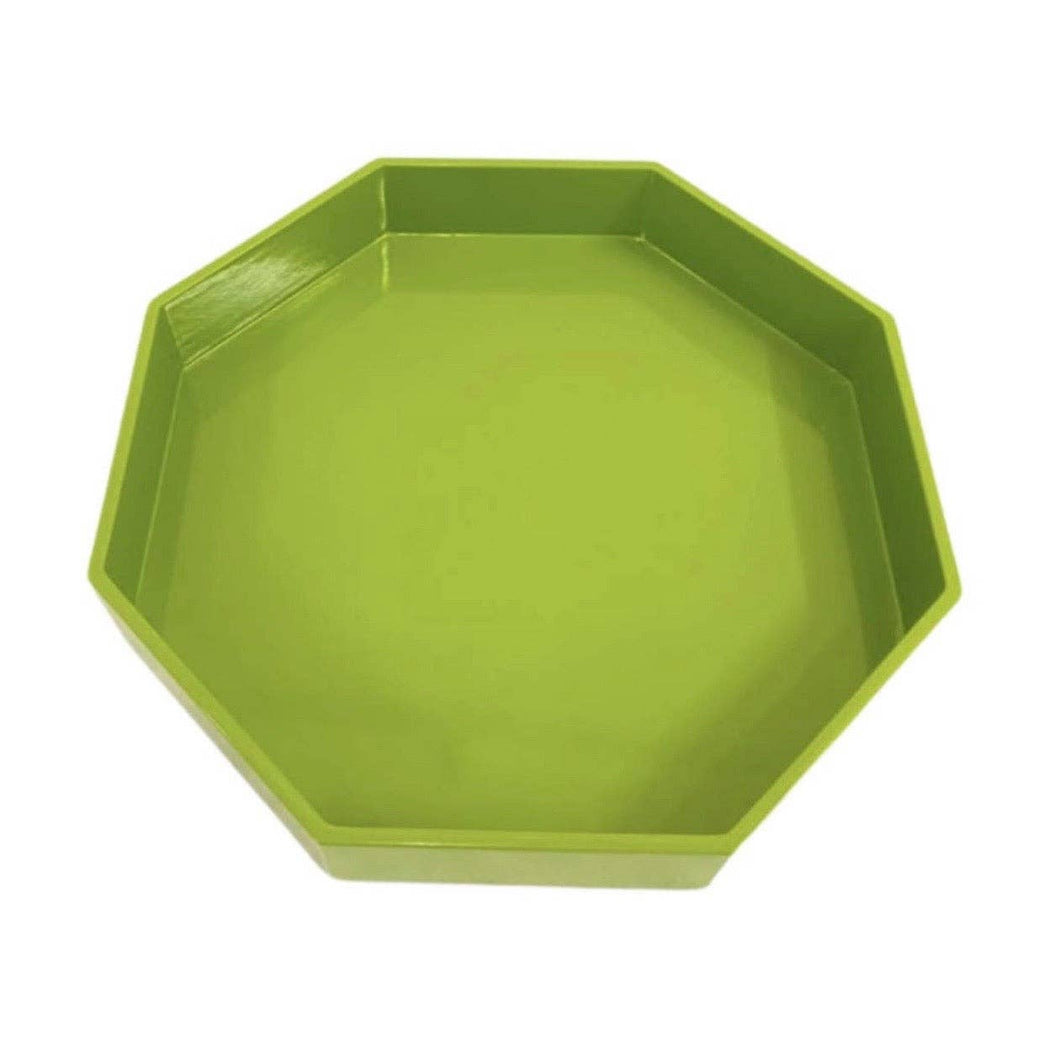 Small Octagonal Lacquered Tray - Parrot