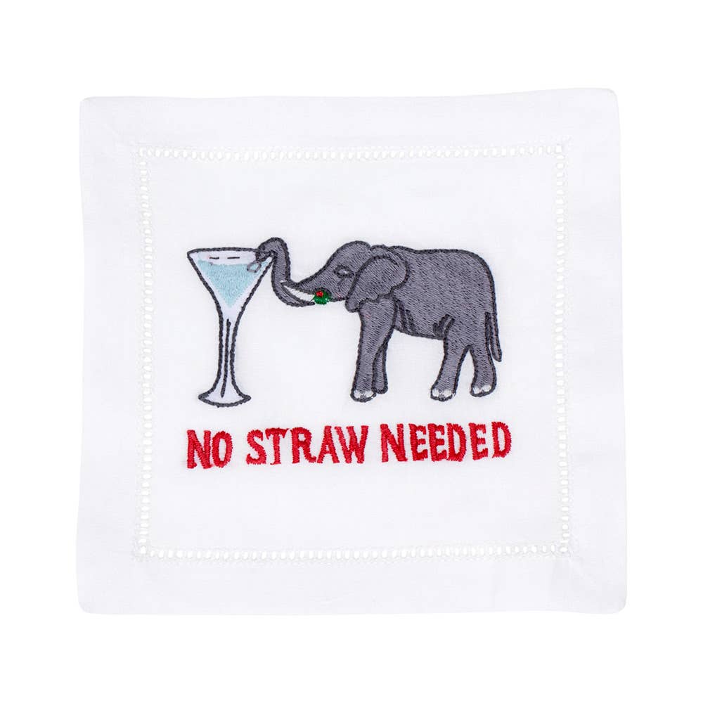 No Straw Needed Cocktail Napkin