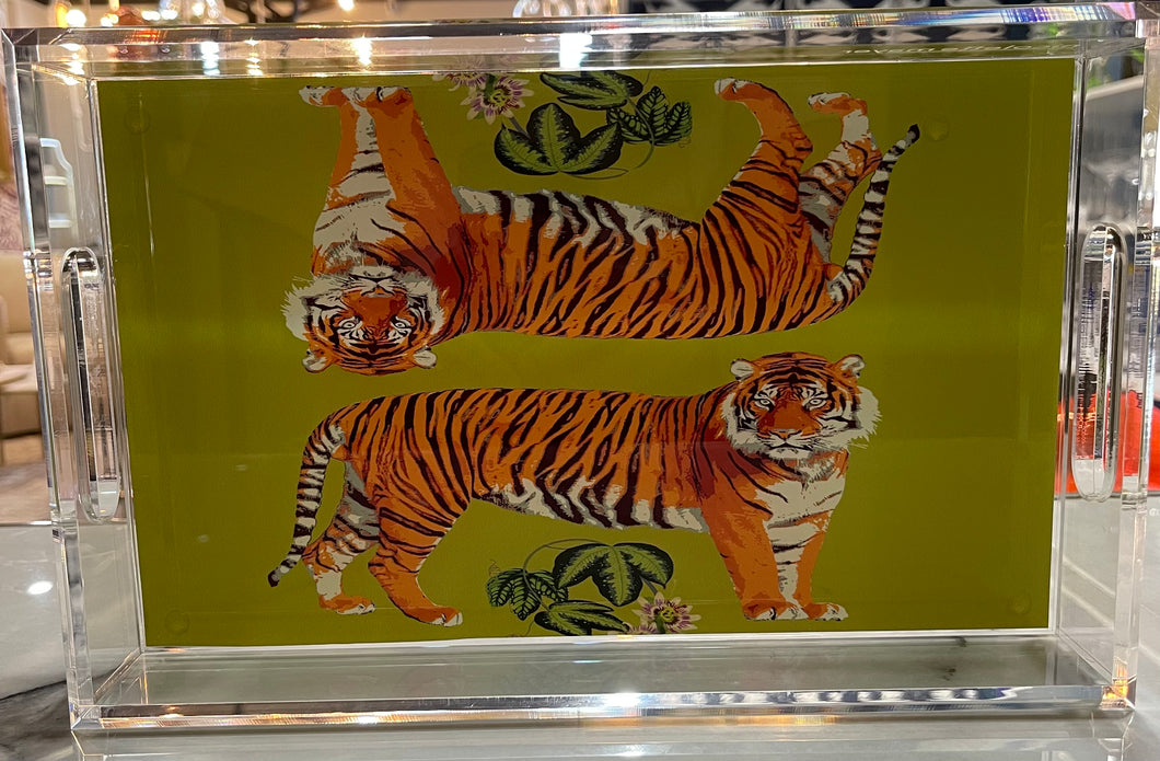 Tiger Seeing Double Acrylic Vanity Tray