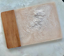 Load image into Gallery viewer, Ivory Resin &amp; Wood Cheese Board- Medium
