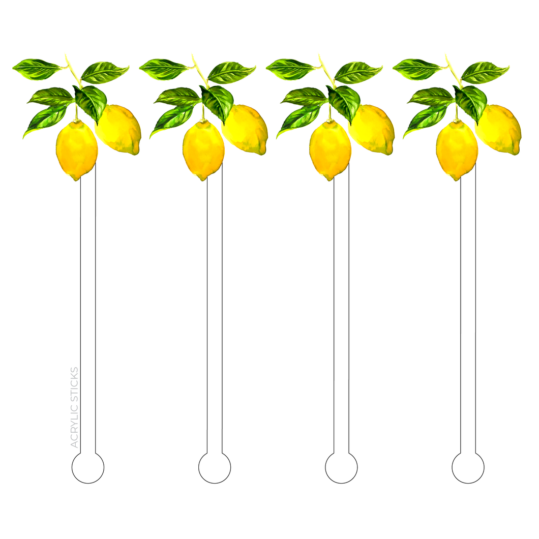 LEMONS ACRYLIC STIR STICKS