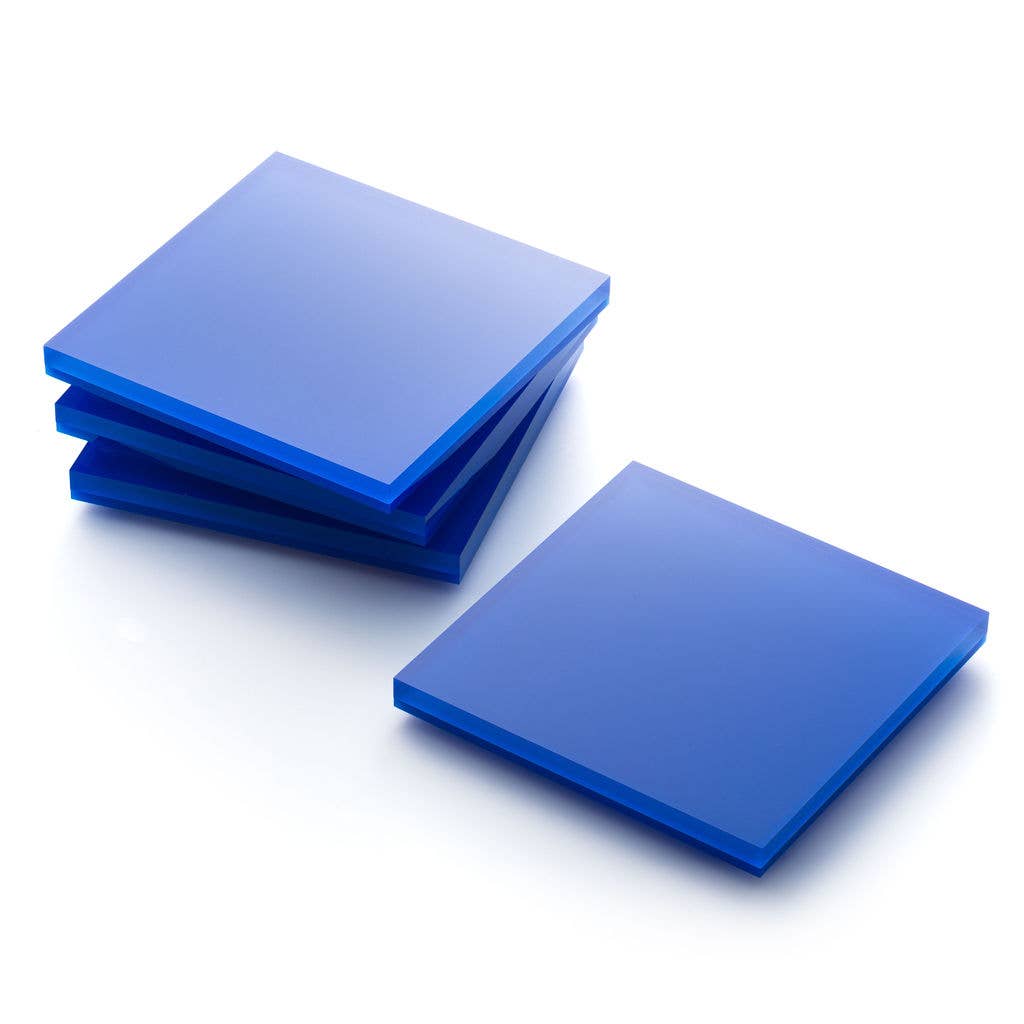 Acrylic Coasters, Asbury Blue (Set Of 4)