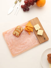 Load image into Gallery viewer, Pink Resin &amp; Wood Cheese Board
