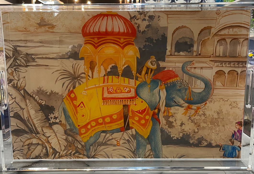 India Elephant Acrylic Tray