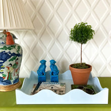 Load image into Gallery viewer, Scalloped Lacquered Tray, Sky
