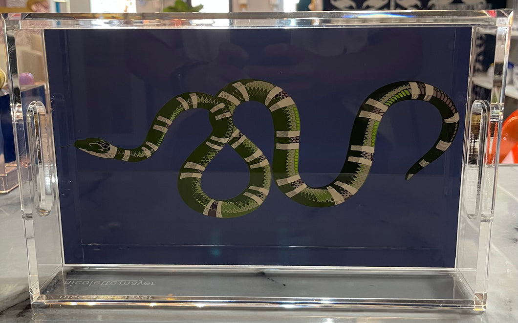 Serpent Blue Acrylic Vanity Tray
