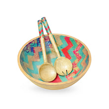 Load image into Gallery viewer, Sunrise Springs Salad Bowl with Salad Servers

