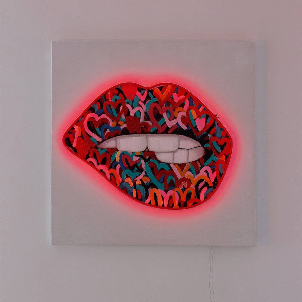 Wall Painting (LED Neon) - Lips