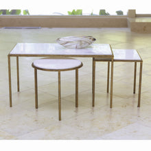 Load image into Gallery viewer, Hammered Gold Square Table

